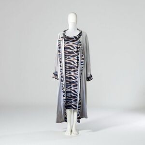 Stylish Gray and Black Women's Dress